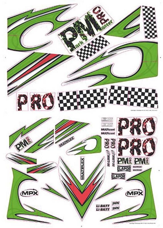 MULTIPLEX DECAL SHEET PARKMASTER PRO