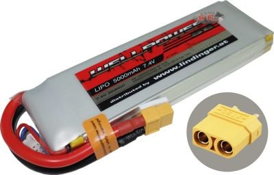 WELLPOWER LIPO AKKU SE V2 5000 MAH / 7,4 VOLT 2S XT-90