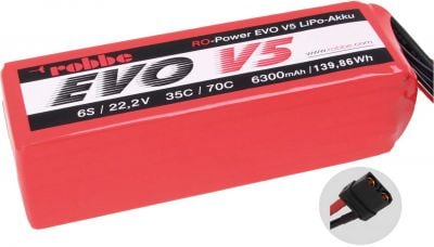 Robbe Modellsport RO-POWER EVO V5 35(70)C 22,2 VOLT 6S 6300MAH LIPO BATTERY