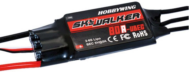 HOBBYWING SKYWALKER 80A BEC BRUSHLESS ESC  2-6S LIPO WITH UBEC