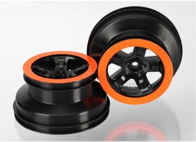 TRAXXAS Felgen SCT schwarz / orange 2WD hinten