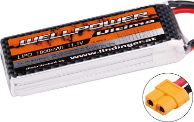 WELLPOWER Lipo Akku ULTIMA 1800 mAh / 11,1 Volt 3S 35/70C CH5/8 XT-60