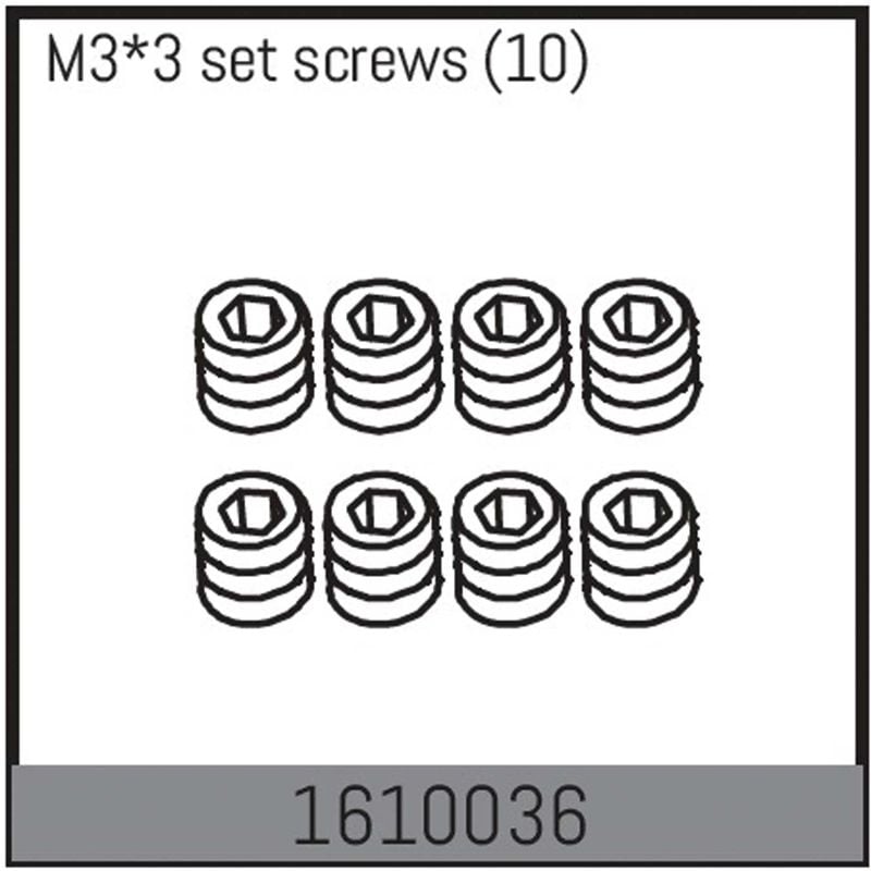 ABSIMA M3*3 set screws (10)