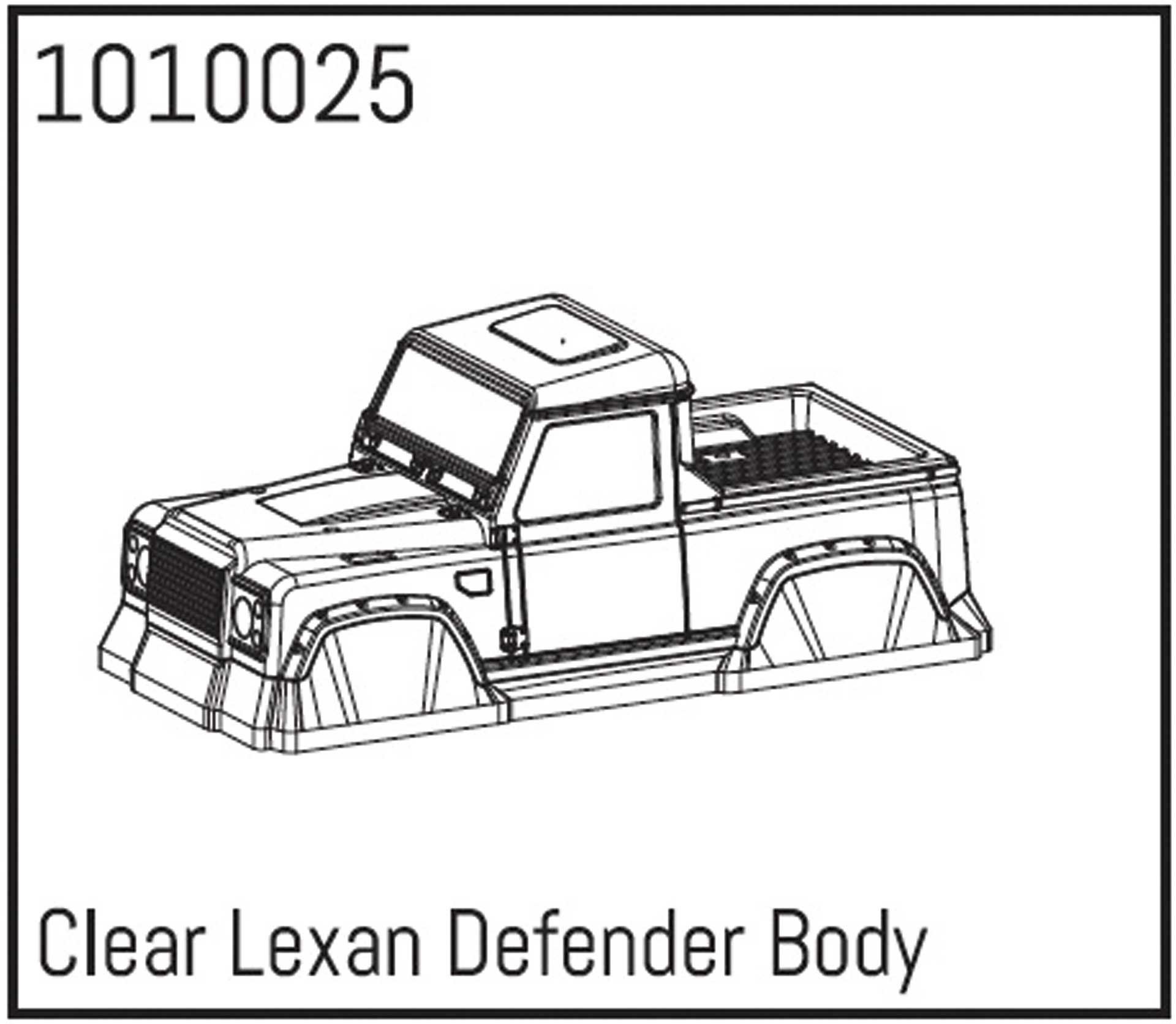 ABSIMA Clear Lexan Defender Body