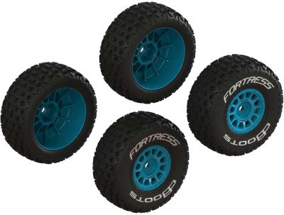 ARRMA dBoots 'FORTRESS' Glued Tire Set, Blue (2 paires)