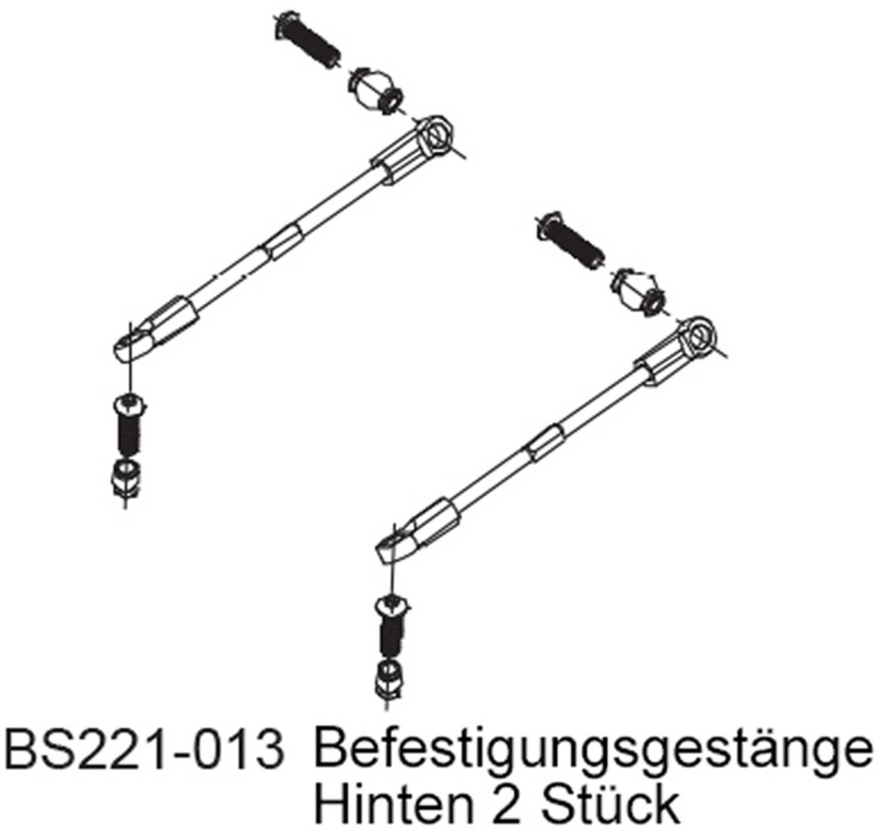 D-Power Tringlerie de fixation Hi (2 pièces)- BEAST BX / TX