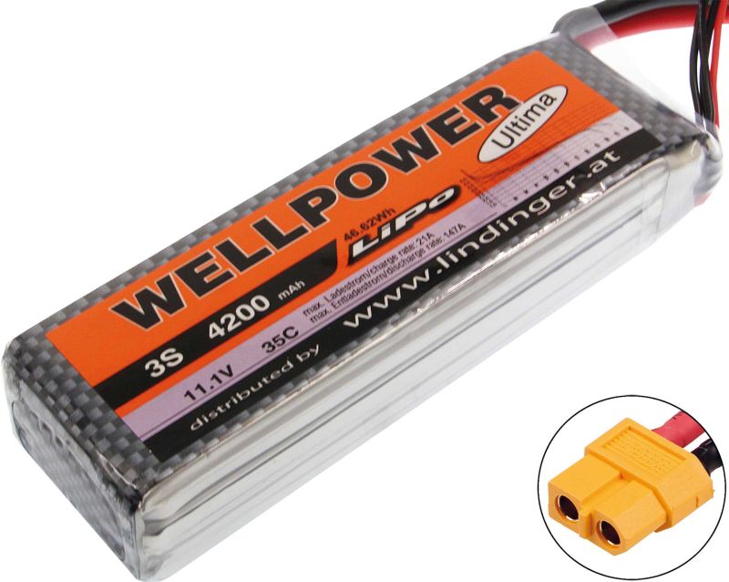 WELLPOWER LIPO AKKU ULTIMA 4200 MAH / 11,1 VOLT 3S 35/70C CH5/8 XT-60