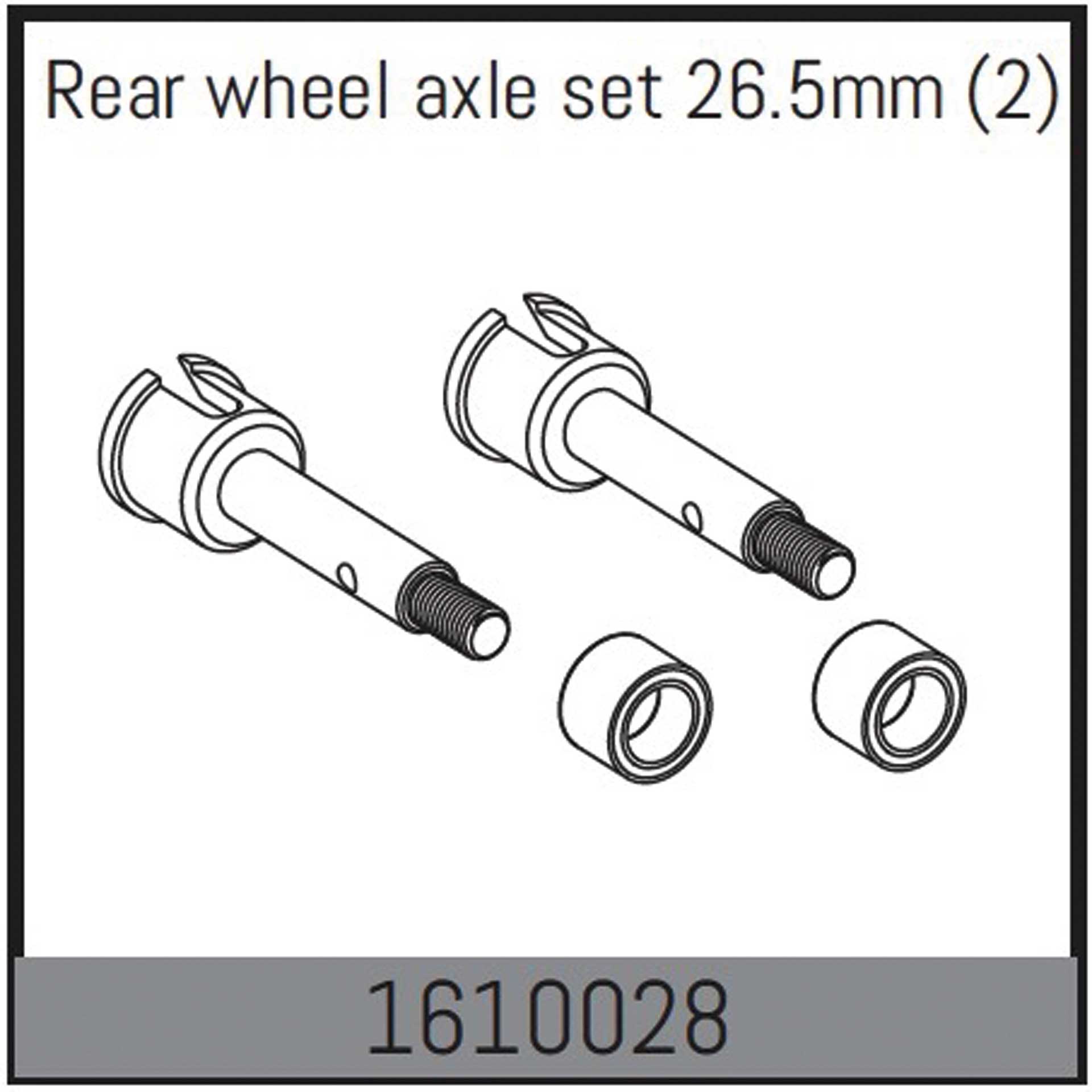 ABSIMA Rear wheel axle set 26.5 mm (2)