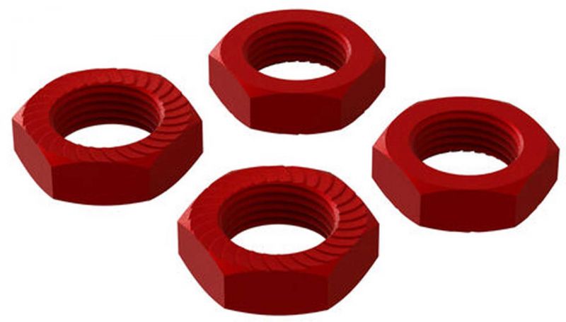 ARRMA Aluminum Wheel Nut 17mm Red (4)