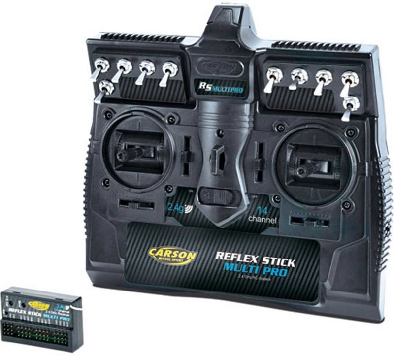 CARSON REFLEX STICK TRANSMITTER 14 CHANNEL 2,4Ghz Control UNIT MULTI PRO