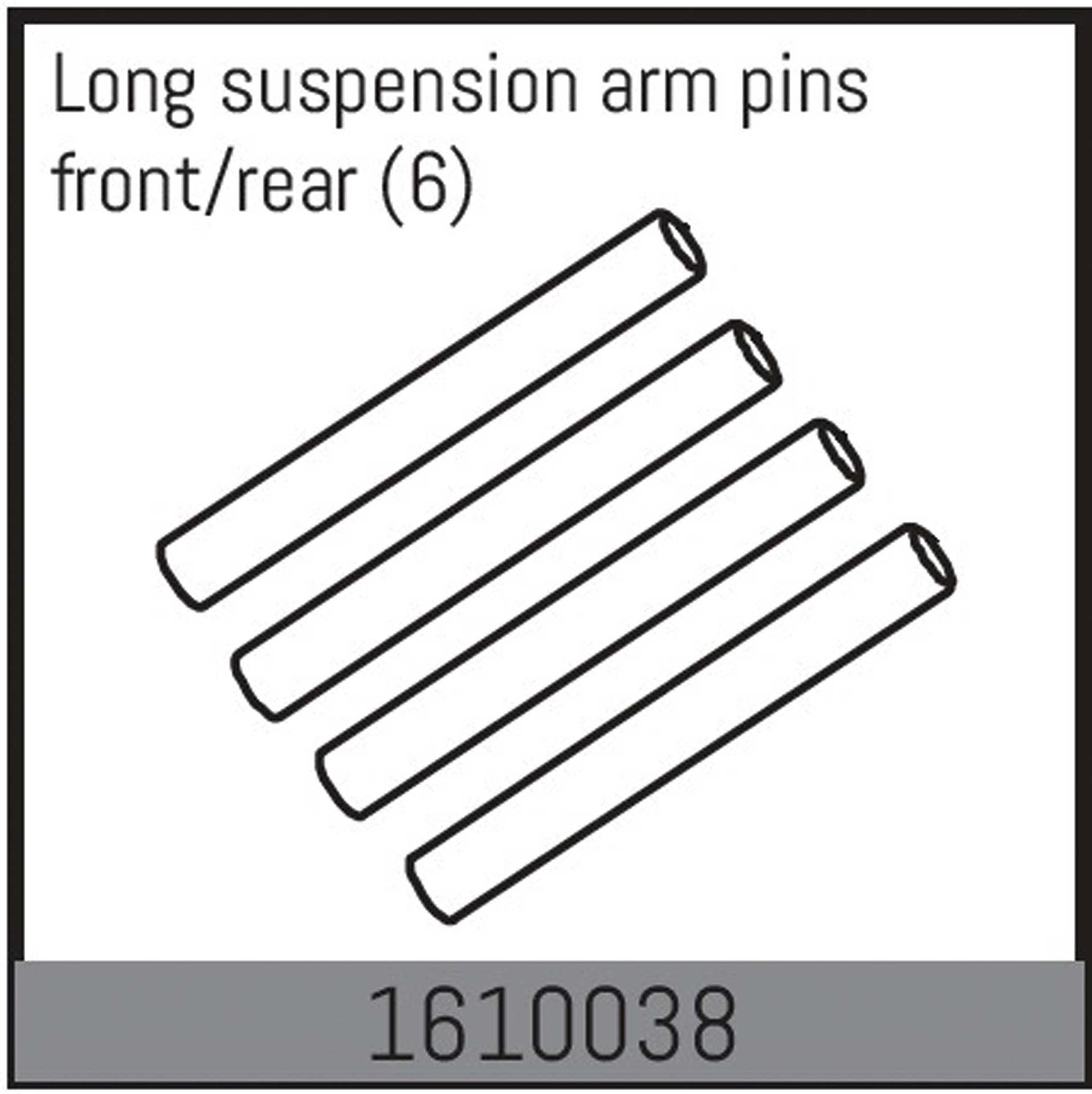 ABSIMA Long front/rear wishbone pins (6)