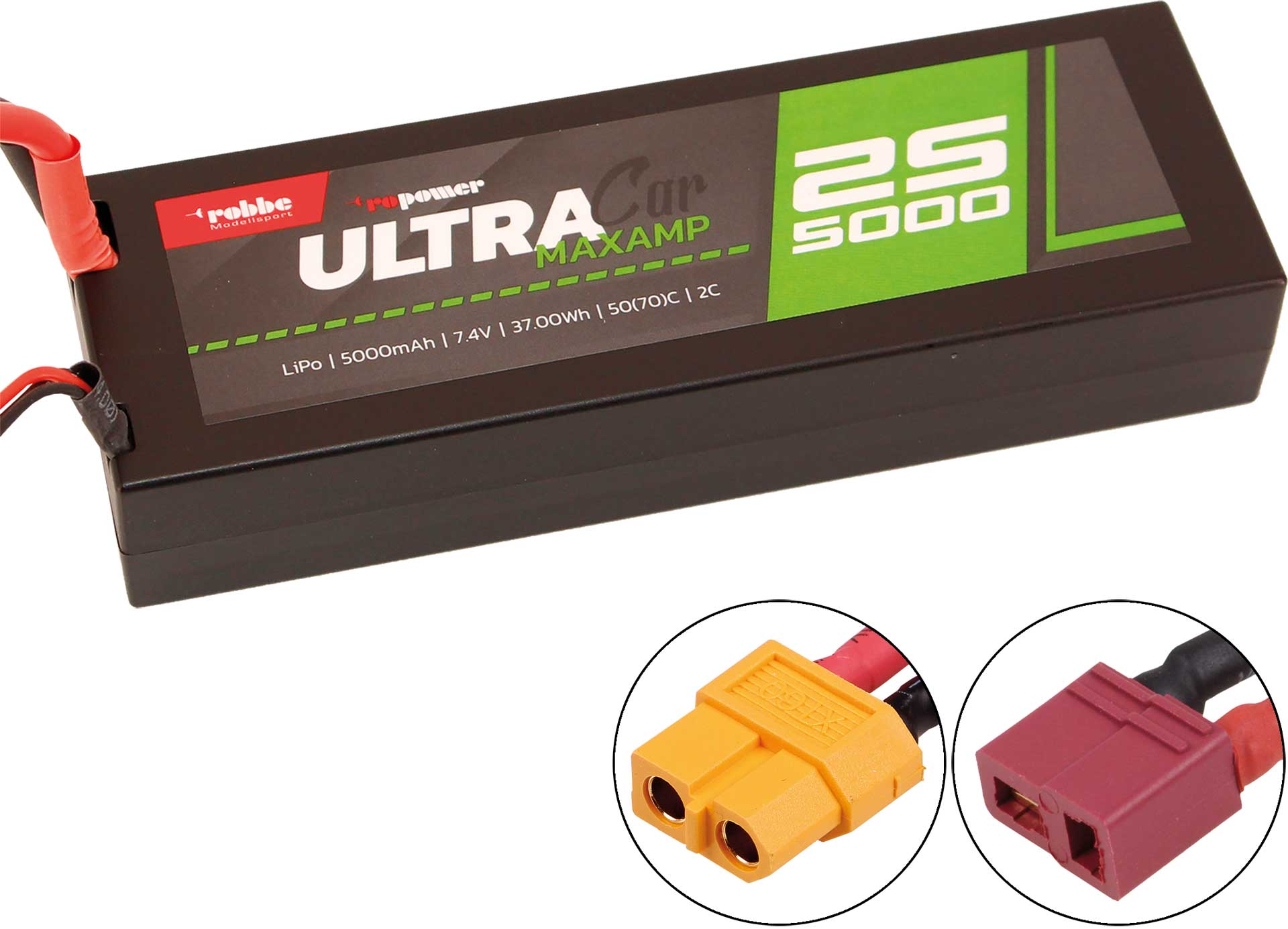 Robbe Modellsport RO-POWER ULTRA MAXAMP CAR 5000MAH 7,4 VOLT 2S 35(70)C LIPO AKKU T-(XT-60) Stecker