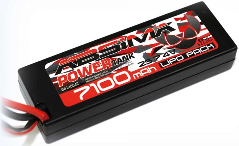 ABSIMA Power Tank Batterie lipo  Stick Pack 7.4V-60C 7100 Hardcase (XT90-Plug)