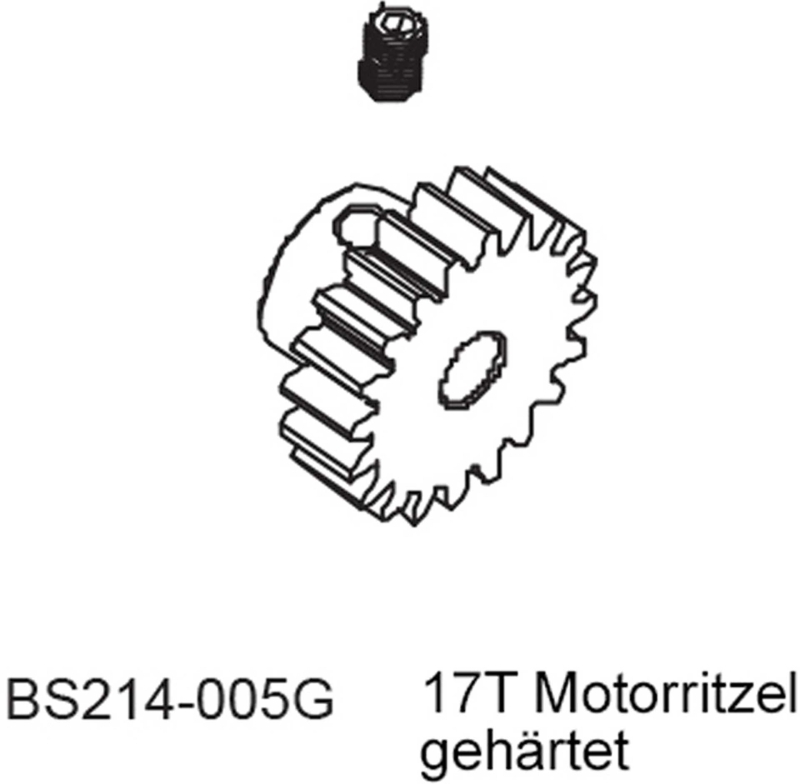 D-Power Pignon moteur 17T - BEAST BX / TX trempé