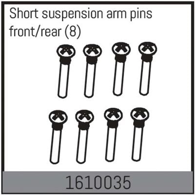 ABSIMA Short front/rear control arm pins (8)