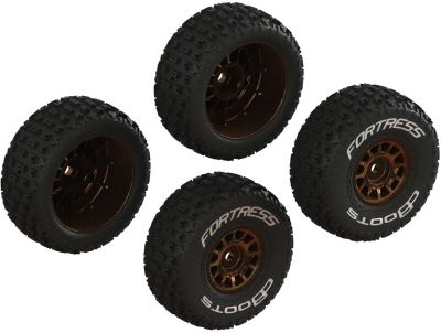 ARRMA dBoots 'FORTRESS' Glued Tire Set, Bronze (2 paires)