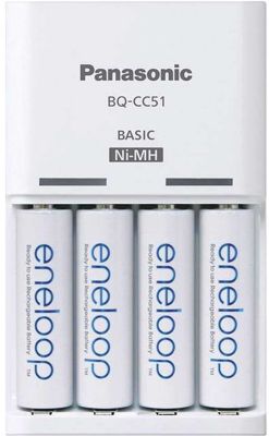 PANASONIC eneloop Basic Ladegerät inkl. 4Stk. AA Akkus 2000mah 1,2V