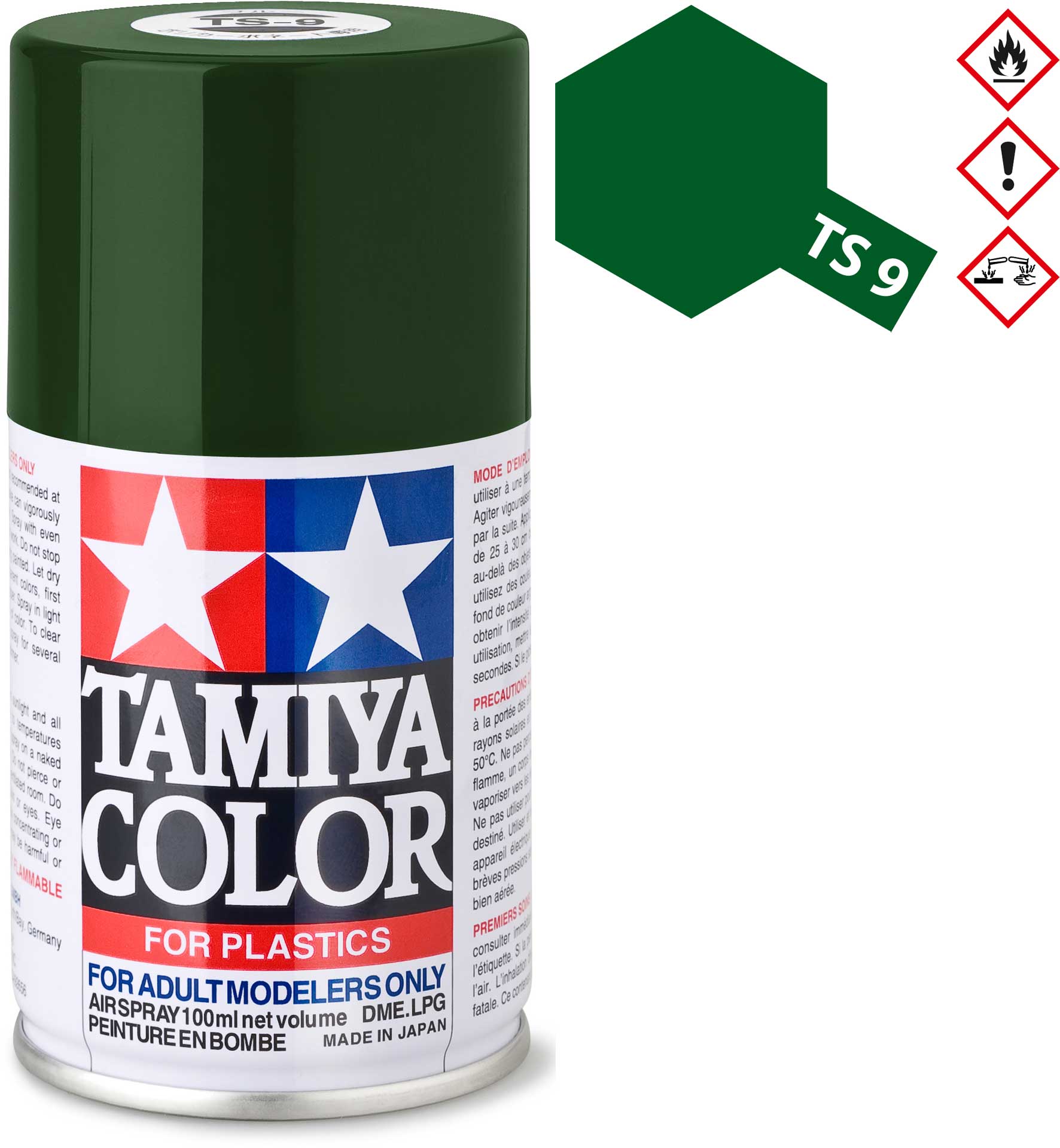 TAMIYA TS-9 British-Grün glänzend Kunststoff Spray 100ml