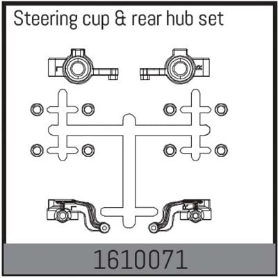 ABSIMA Steering pot & rear hub set