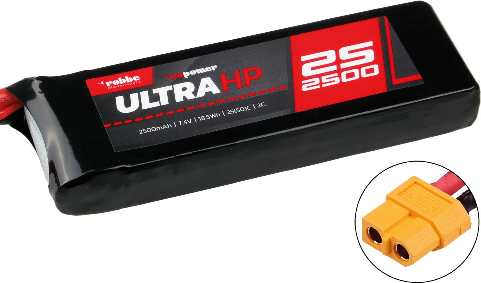 Robbe Modellsport RO-POWER ULTRA HP 2500MAH 7,4 VOLV 2S 25(50)C BATTERIE LIPO XT-90