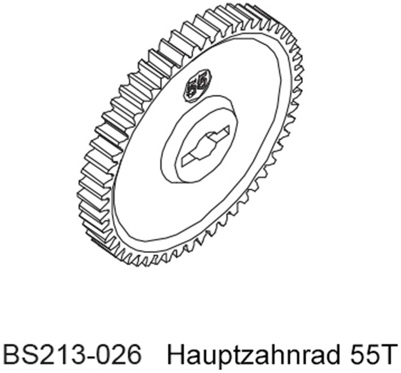D-Power Roue dentée principale 55T - BEAST BX / TX
