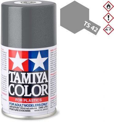 TAMIYA TS-42 Hell Gun Metall seidenmatt Kunststoff Spray 100ml