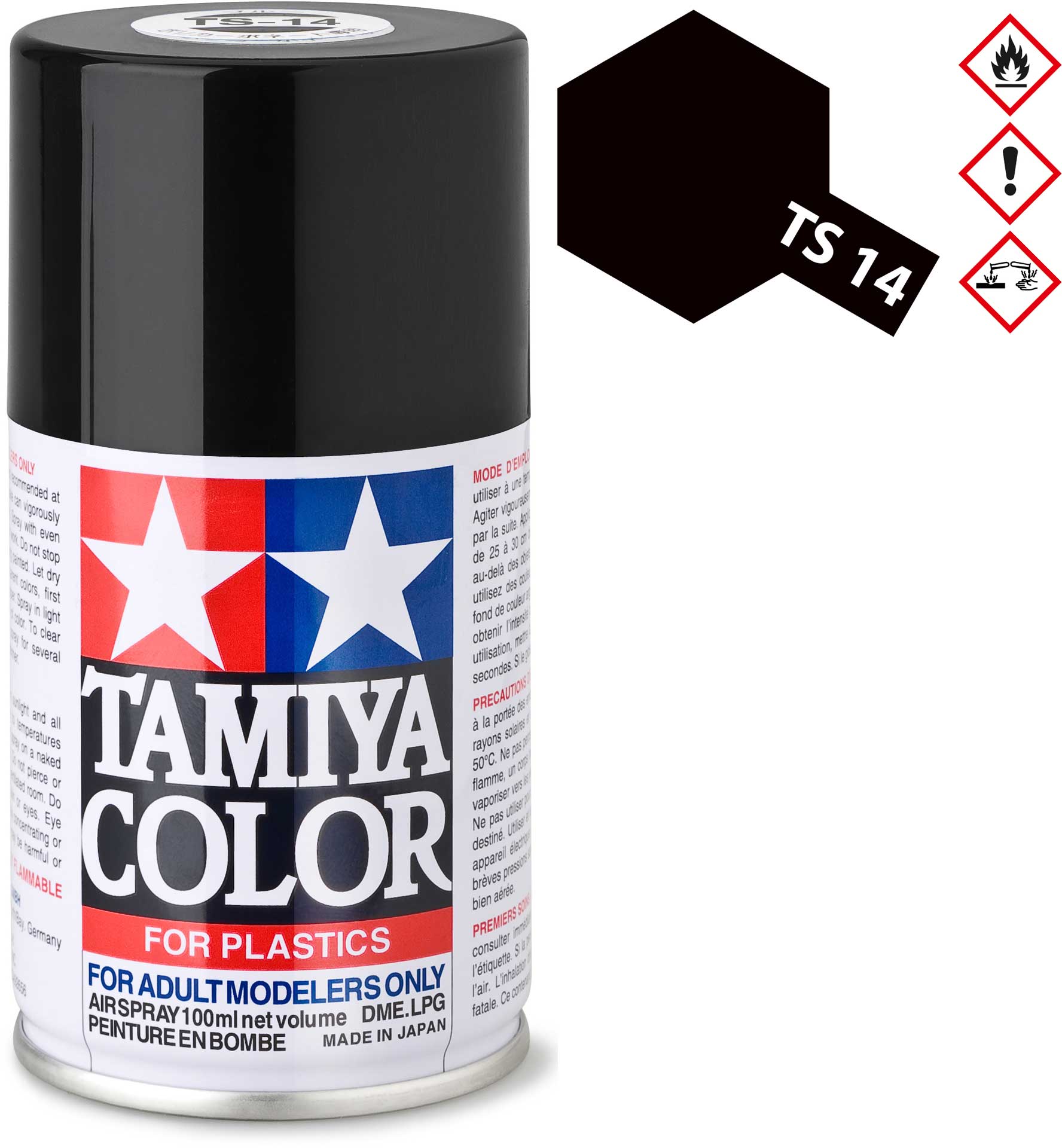 TAMIYA TS-14 Schwarz glänzend Kunststoff Spray 100ml