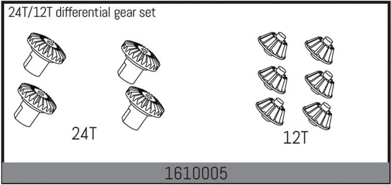 ABSIMA 24T/12T differential gear