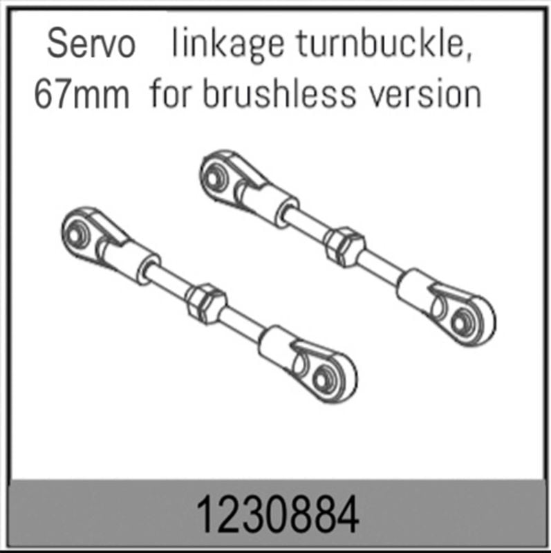 ABSIMA Tiges filetées servo 59-67mm (2 pcs.)