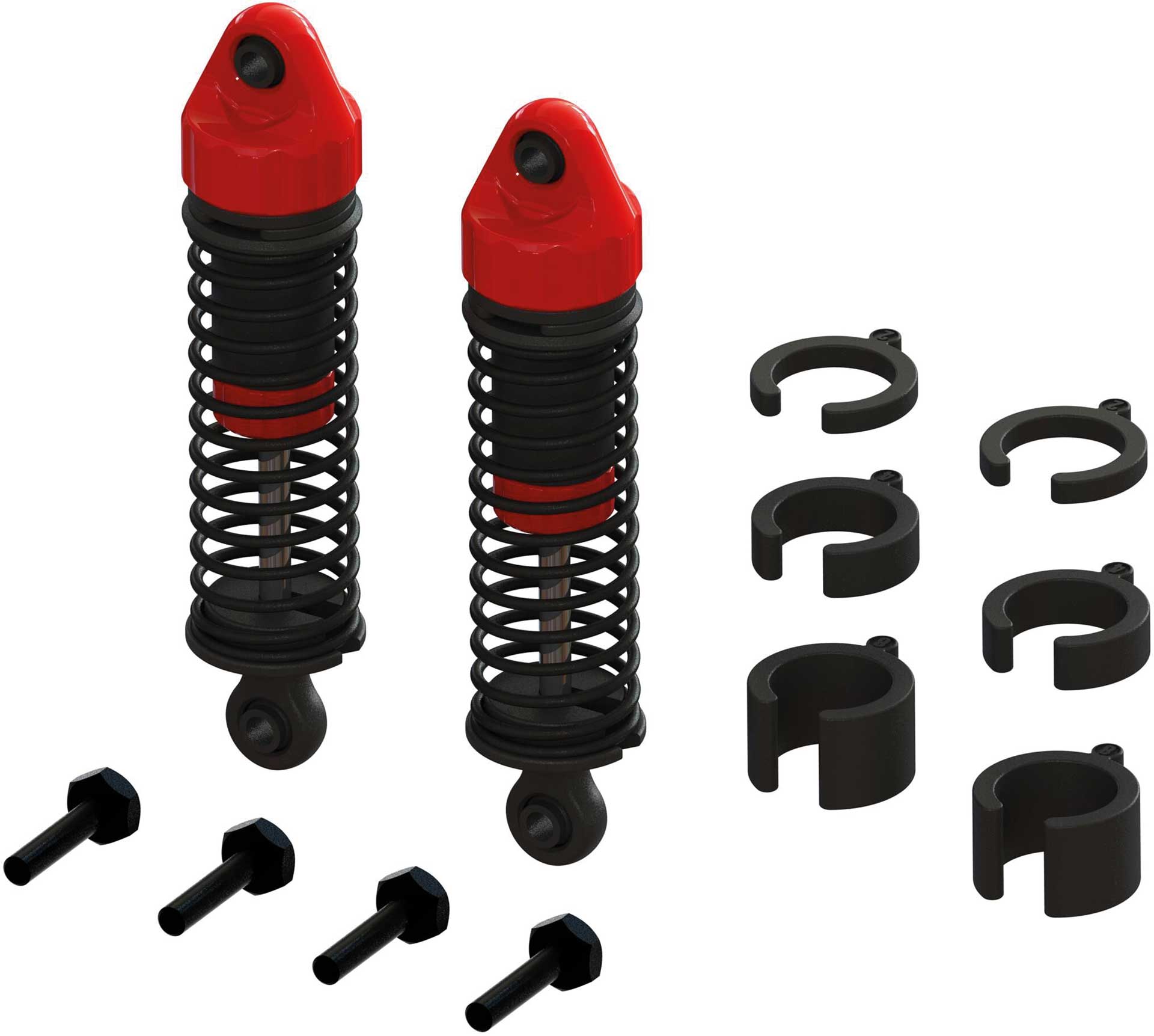 ARRMA Shock Set, 58mm Length, 300cSt Oil (2): GROM