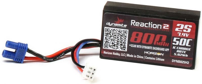 DYNAMITE 7.4V 800mAh 2S 50C Hardcase LiPo Battery