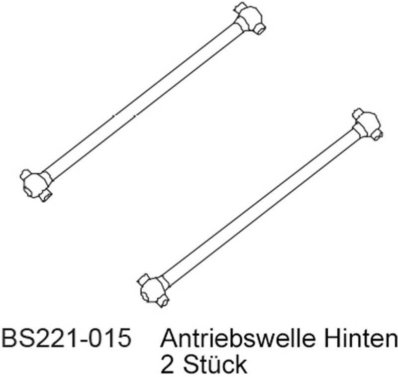 D-Power Arbre de transmission Hi (2 pièces)-BEAST BX / TX