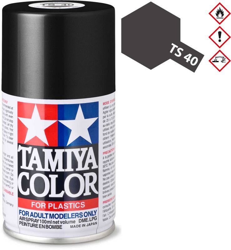 TAMIYA TS-40 Metallic Schwarz glänzend Kunststoff Spray 100ml