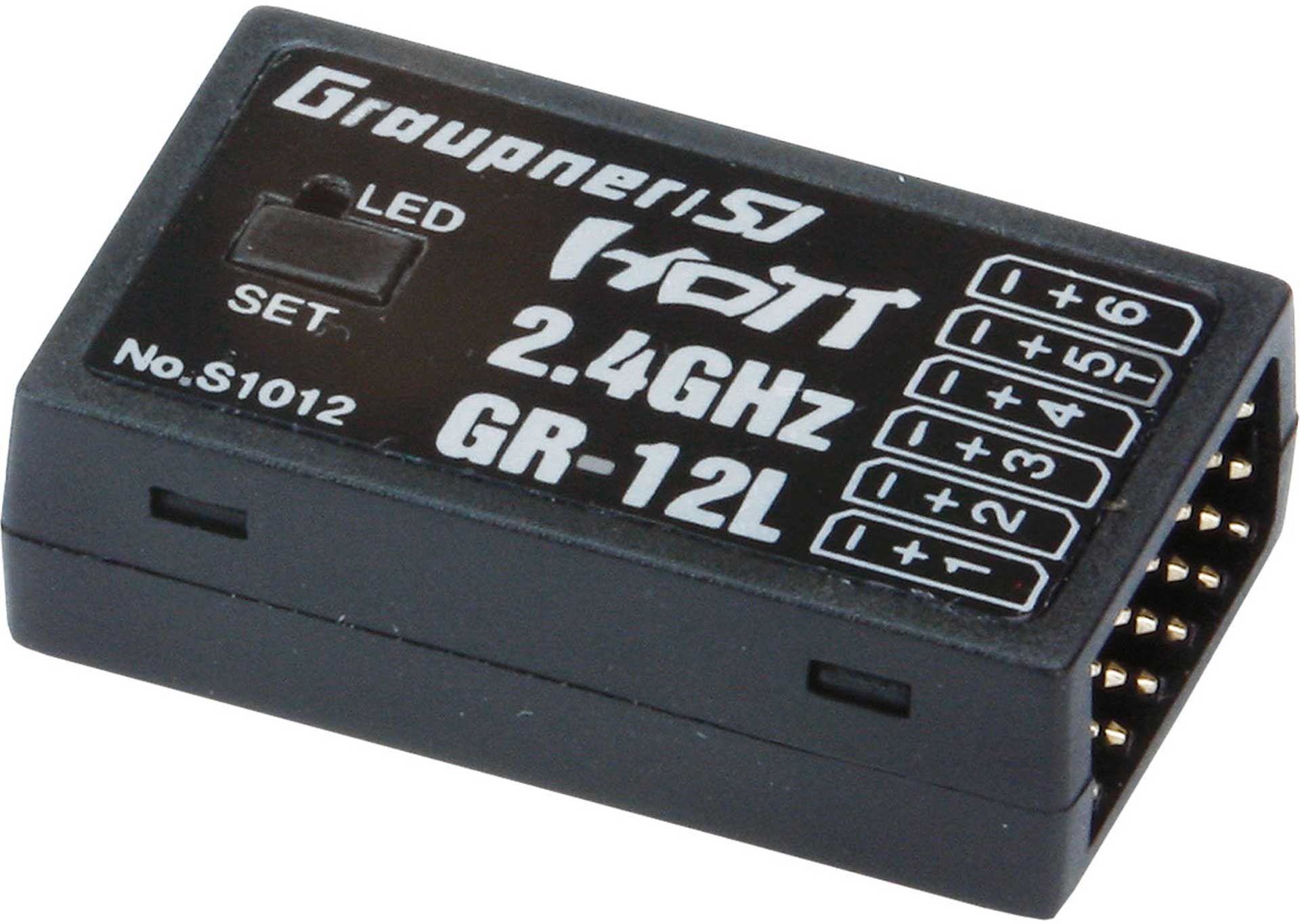 GRAUPNER GR-12L 2,4GHZ HOTT 6 VOIES "SANS EMBALLAGE" SANS CHANNEL MAPPING, SERVO REVERSE....