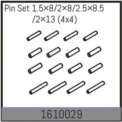 ABSIMA Pin set 1,5×8/2×8/2,5×8,5/2×13 (4x4)