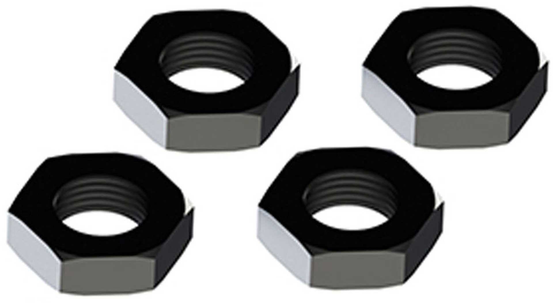 ARRMA AR310449 Wheel Nut Aluminum 17mm Black (4)