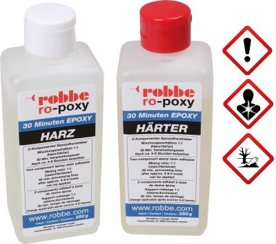 Robbe Modellsport RO-POXY 30 MINUTES EPOXY RESIN ADHESIVE 500G EACH 250G RESIN+HARDENER