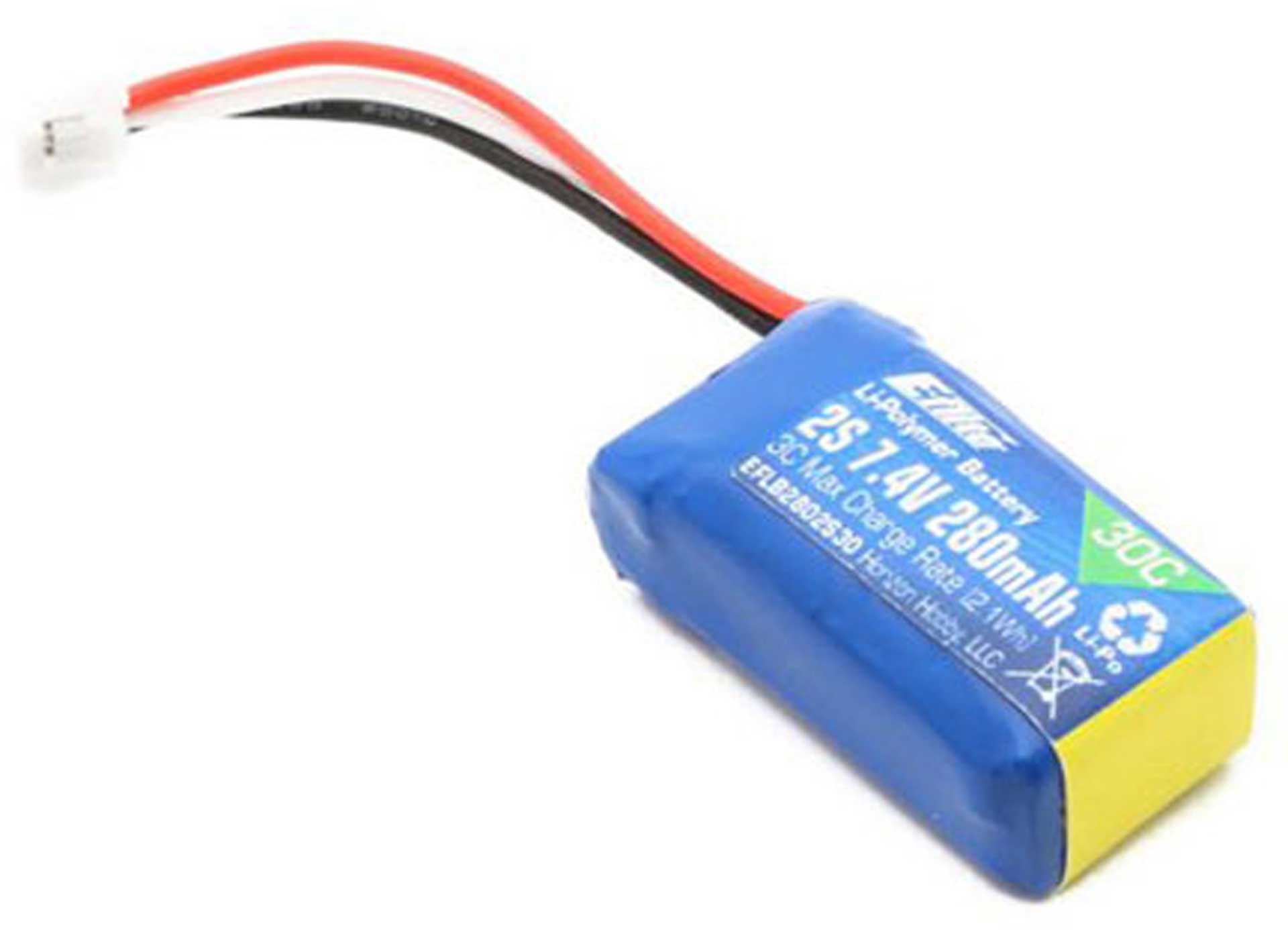 E-flite 280mAh 2S 7.4V 30C Li-Po Akku