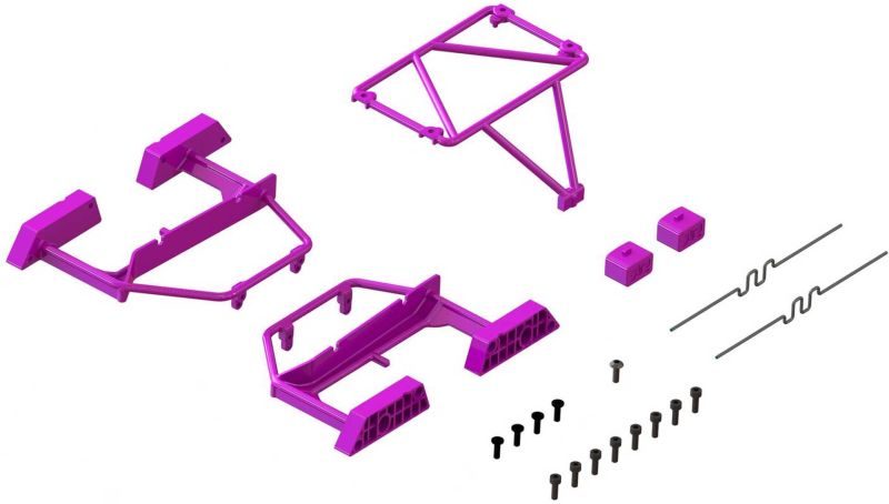 ARRMA Desert Truck Body Roll Cage Set, Purple : GROM