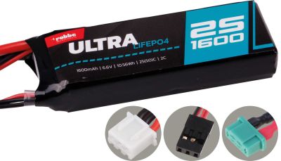 Robbe Modellsport RO-POWER ULTRA LIFEPO4 1600MAH 6,6V 25C 2S LIFEPO4 Accu fiche MPX/JR/XH