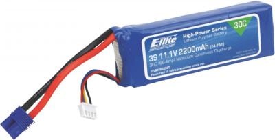 E-FLITE LIPO BATTERY  PACK 2200 MAH 3S 11,1 VOLT 30C EC3-Plug BLADE 450