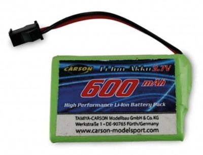 CARSON 3,7V/600mAh LiION Akku : 907337/47 JST