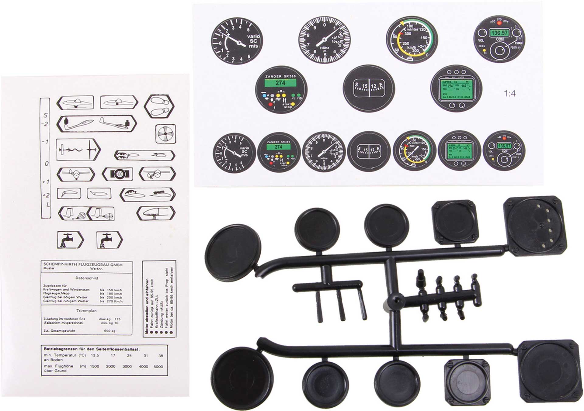 PLANET-HOBBY COCKPIT INSTRUMENTS SAILORS M1:4 PLANET-H