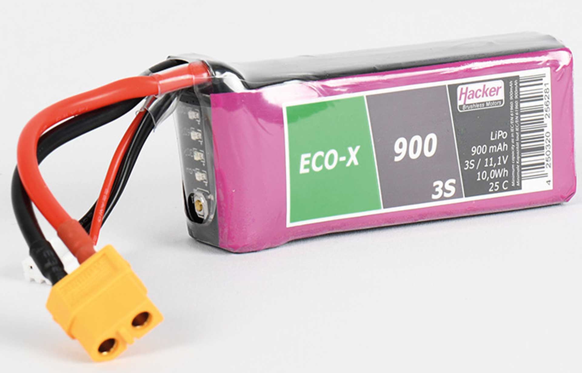 HACKER POTFUEL LIPO 25C-ECO-X 900MAH 3S EC3 XH BALANCER