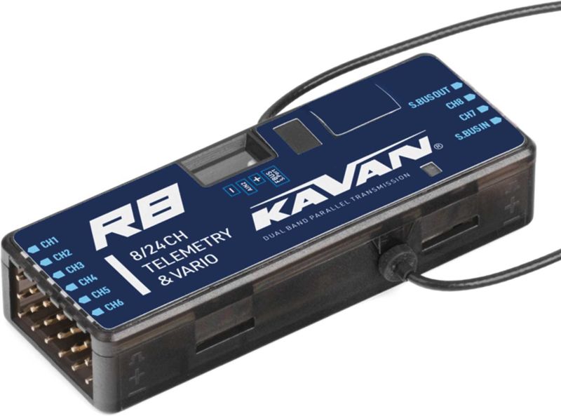 KAVAN R8 VARIO 8-Kanal Twin 2,4GHz Telemetrie Empfänger mit S.BUS