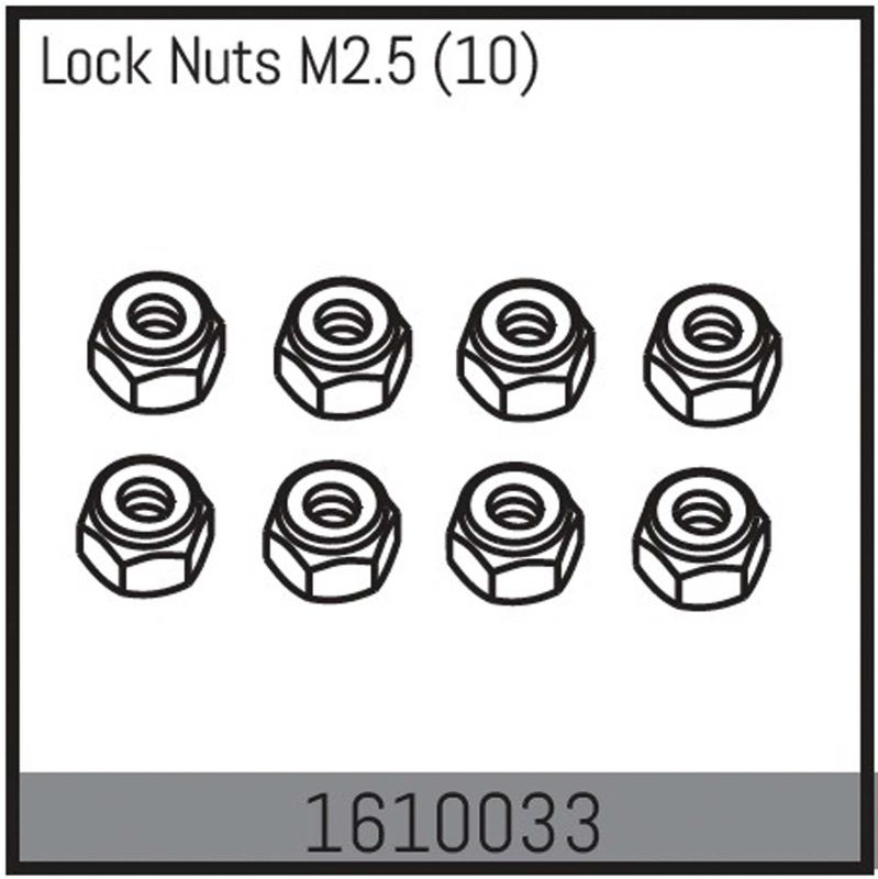 ABSIMA Lock nuts M2,5 (10)