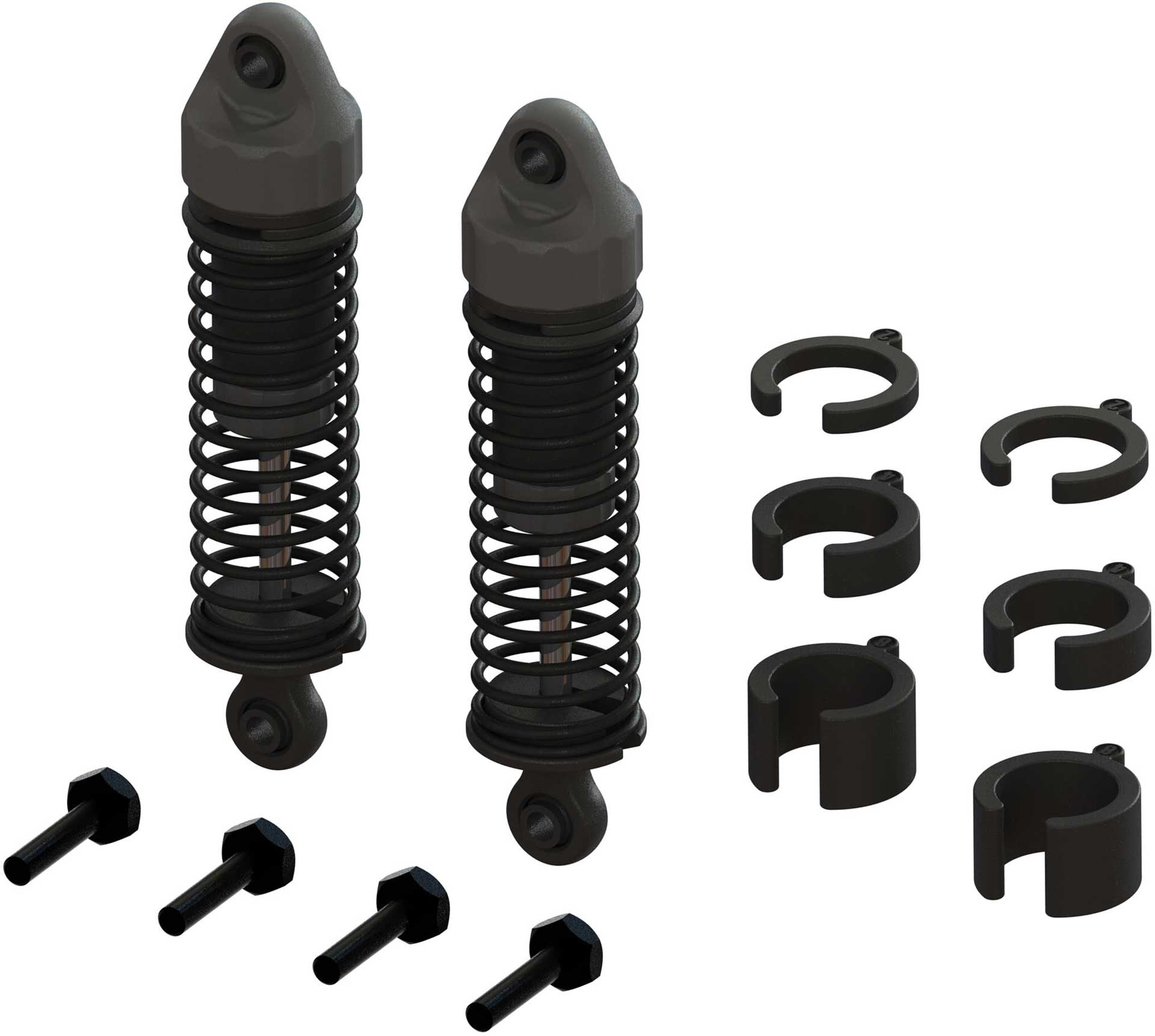 ARRMA Shock Set, 58mm Length, 800cSt Oil (2): GROM