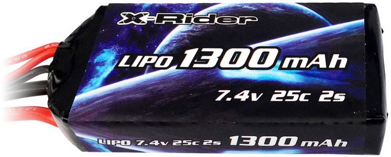 X-RIDER ACCU LIPO 7.4V/1300MAH - 25C Batterie Lipo