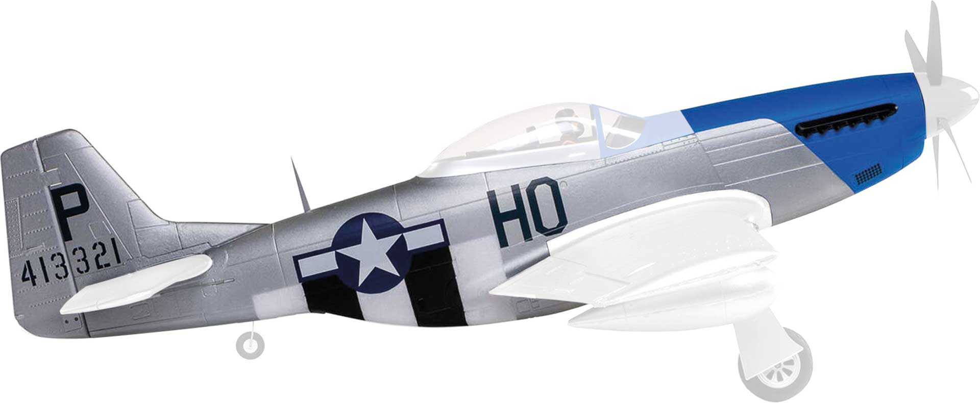 E-FLITE Fuselage peint : P-51D