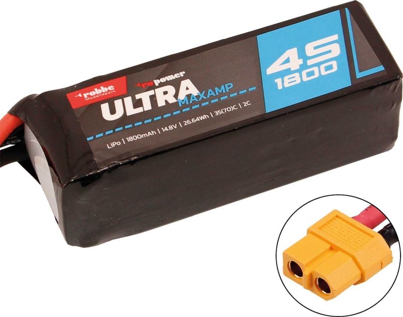 Robbe Modellsport RO-POWER ULTRA MAXAMP 1800MAH 14,8 VOLT 4S 35(70)C LIPO AKKU